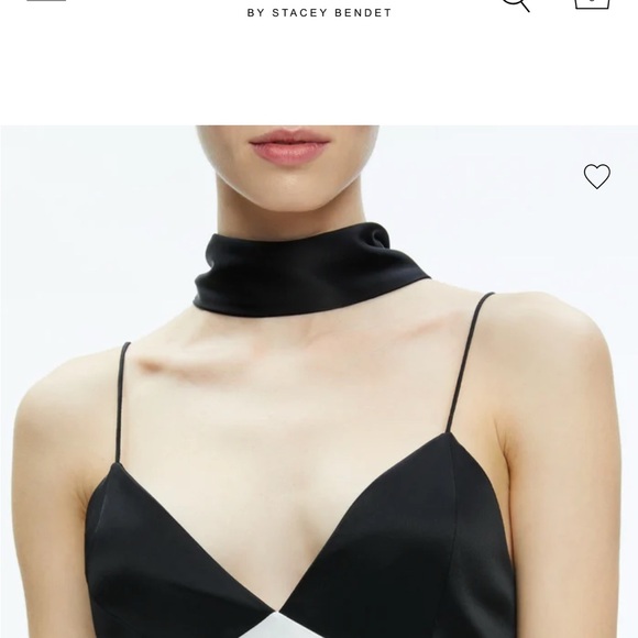 Alice + Olivia Black and White Slip Dress - Picture 2 of 5